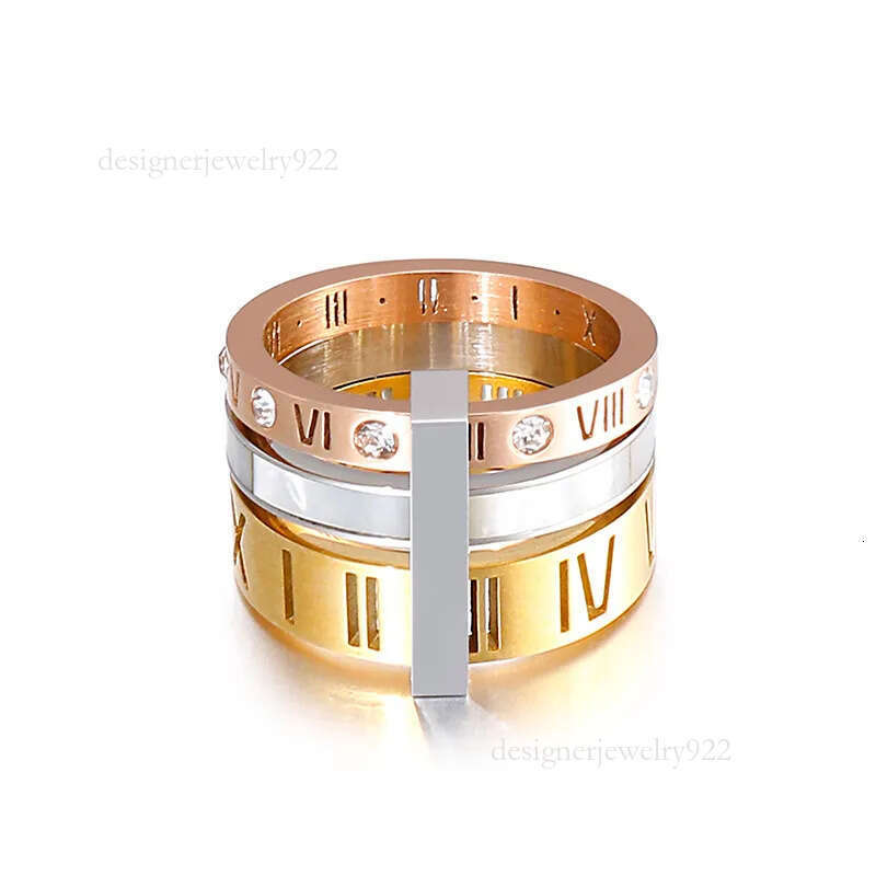 High Quality Designer for Woman Ring Zirconia Engagement Titanium Steel Love Wedding Rings Sier Gold Fashion jewelry Gifts