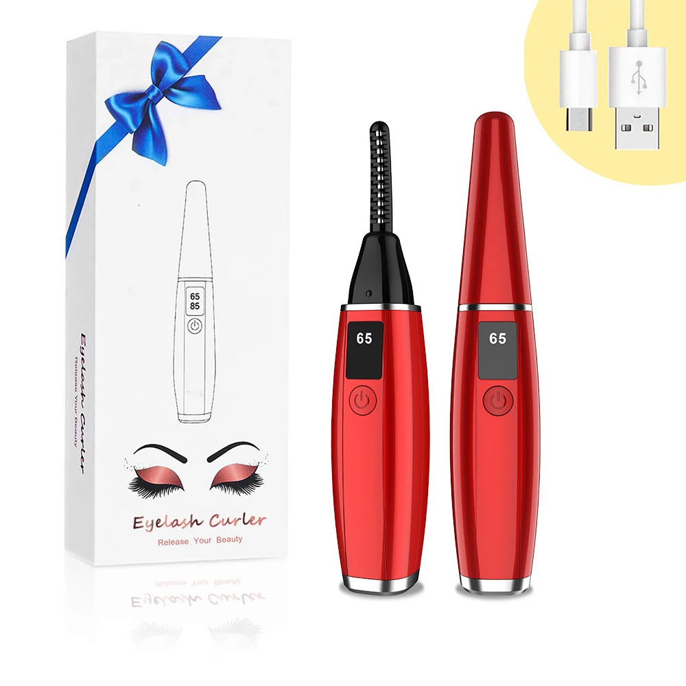 Heated eyelash curler electric eyelash curler USB charging eyelash curler tool with LCD display screen used for quick and natural eyelash curling 2411