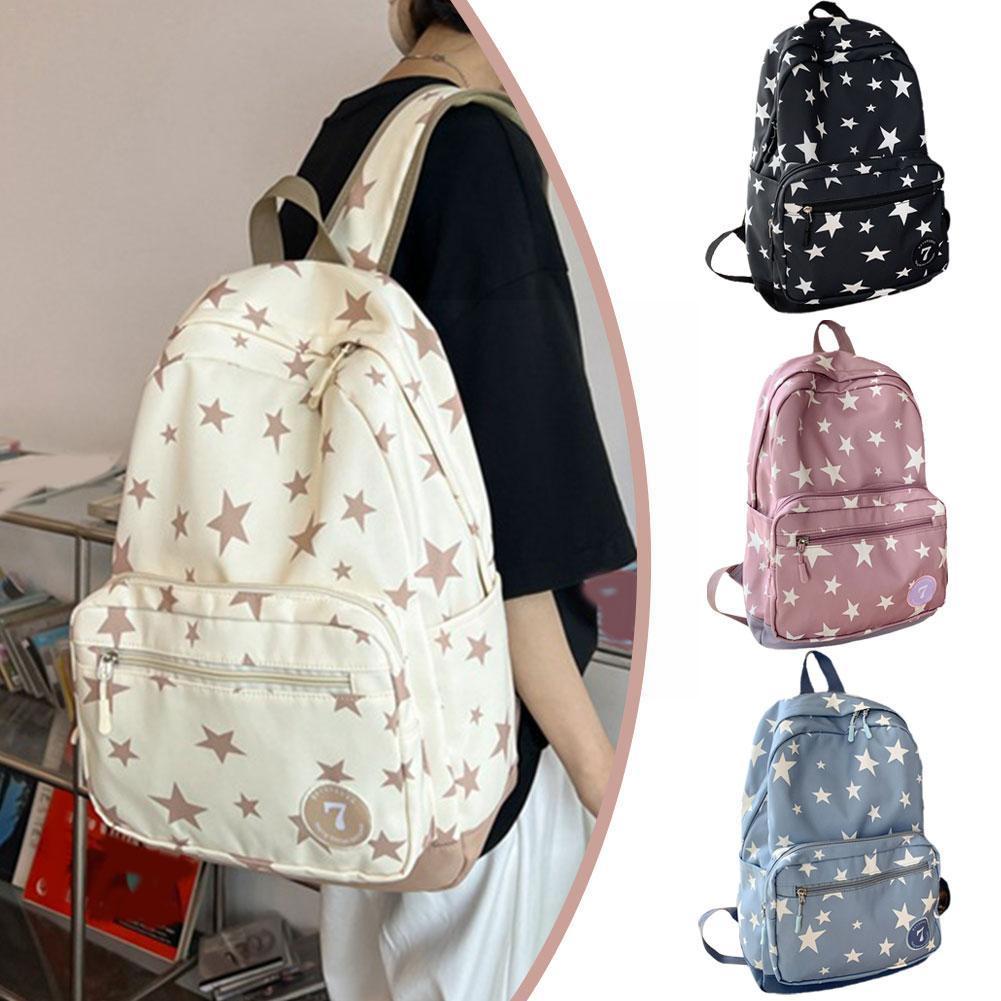 Star Backpack For Women Men, 17 Inch Star Laptop Backpack College Bag Cute Travel Backpack Student Back To School Casual Bo L8U0