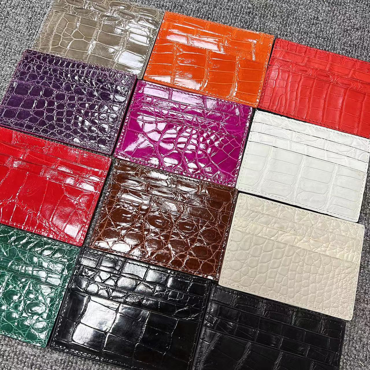 New Crocodile Real Leather Card Bag Fashionable Men's Multi Card Holder Card Case Women's Genuine Leather Coin Purse Wallet