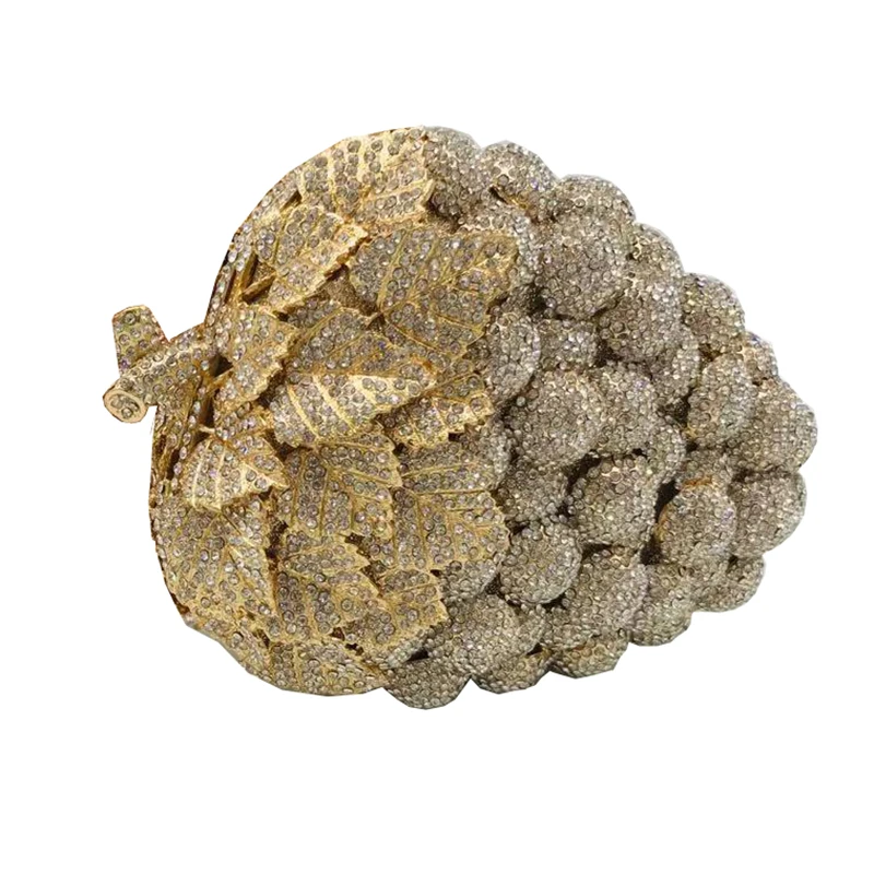 New Grape Shaped Ladies Handbags Fashion Ladies Wedding Banquet Party Clutches Ladies Handbags and Wallets Clutches Evening Bags