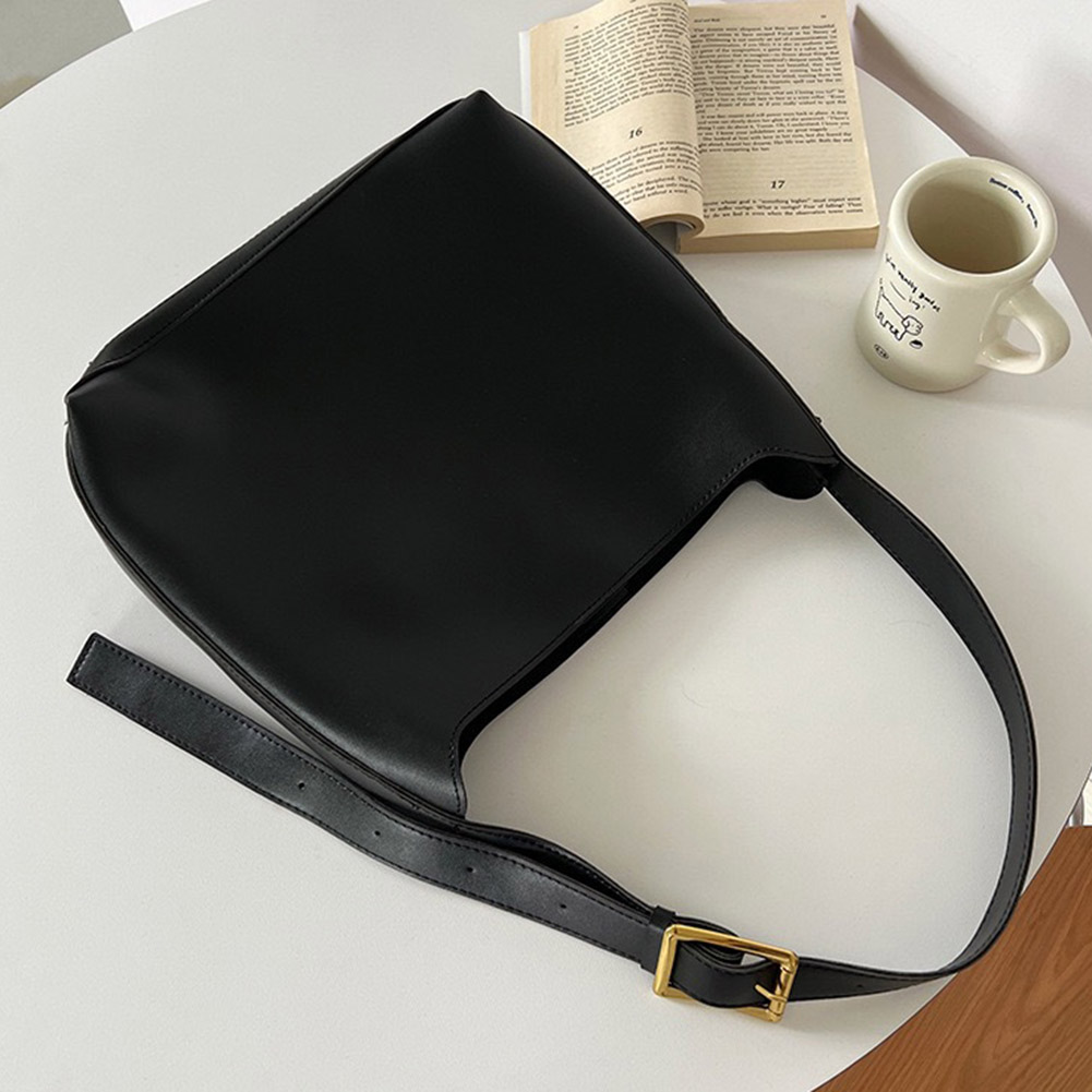 Women 2pcs Set Casual Bucket Bag with Purse Set Large Capacity Leather Shoulder Bag Hobo Bag with Inner Pouch Fall Winter Purse