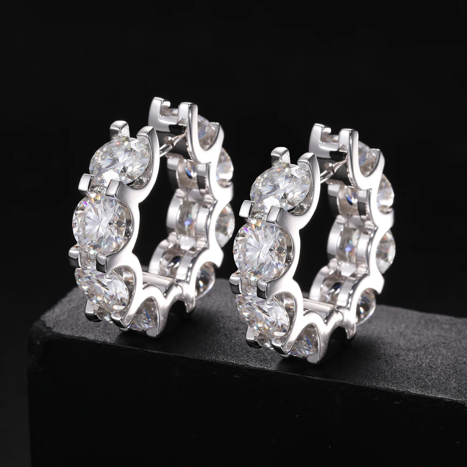 High quality jewelry Mo silica earrings 925 sterling silver womens earrings 241106