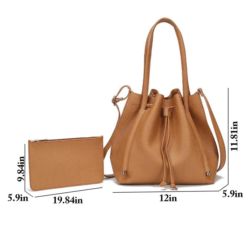 2019 New Women Shoulder Bag Large Capacity Bucket Handbags PU Leather Women'S Totes Shopping Bag Bolsa Feminin With Small Bag