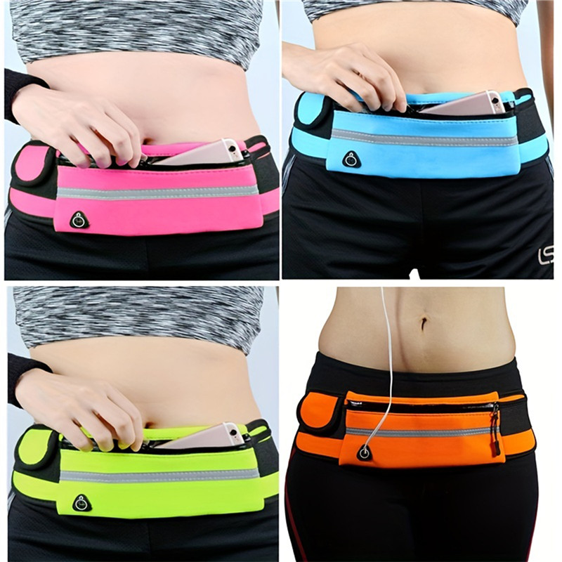 PT065,Sports for Men Women Outdoor Waist Belt Phone Gym Bag waterproof Elastic Waistband Running Accessories