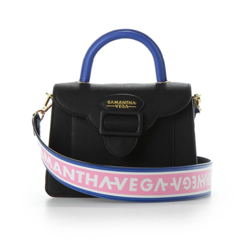 2021 Brand Designer Honey Salon Wide Shoulder Strap Shoulder Bag New Samantha Vega Handbags Square Messenger Bag Panelled Tote