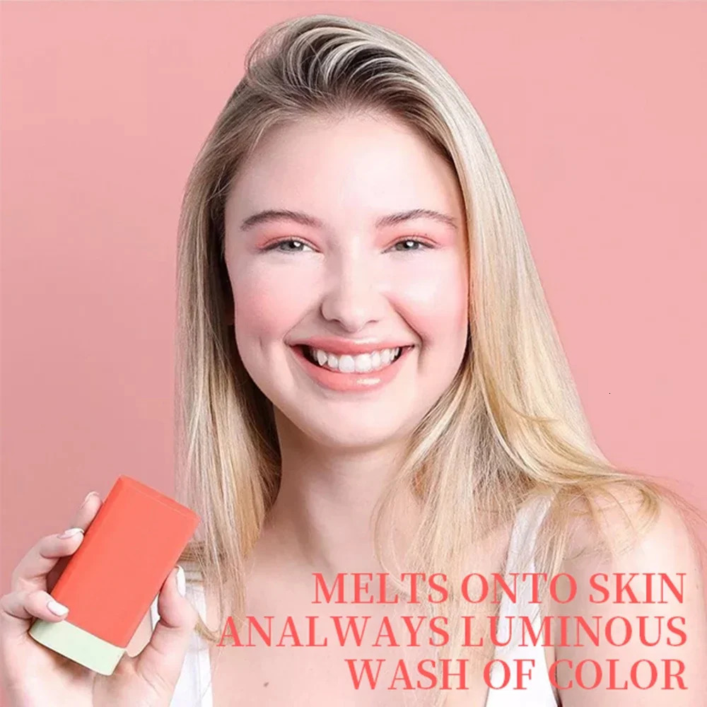 20g private label powder blusher face cream stick customized bulk 3 color smooth powder blusher bright background lovely pink face cream makeup 241107