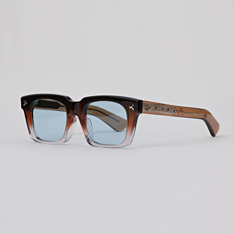 Handmade high-quality square acetate sunglasses QUENTIN mens outdoor UV400 protective sunglasses 241106