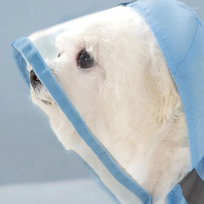 Dog Four-Legged Raincoat with Water Resistant Shoes & Reflective Trim for Outdoor Protection