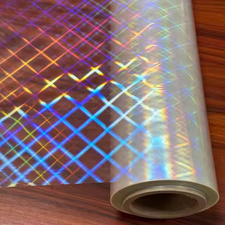 New Pattern Transparent Holographic BOPP Plastic Film for Gift Craft Packaging Multiple Extrusion Process