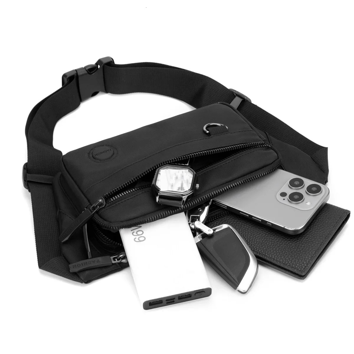 Outdoor sports travel crossbody bag cell phone change documents waist leisure fashion shoulder waterproof 241106