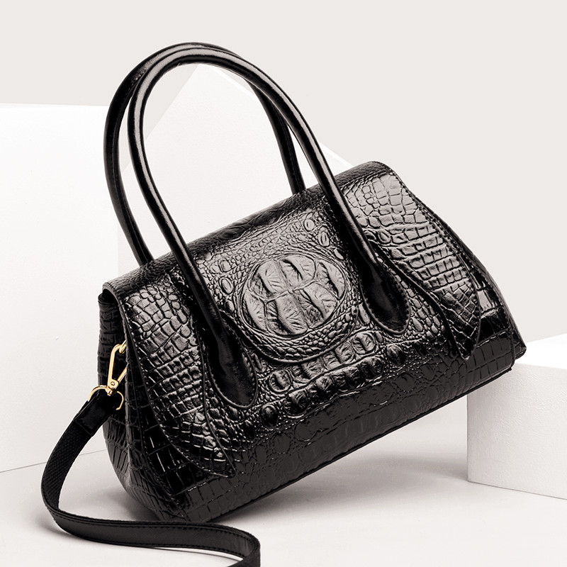 Alligator Women Shoulder Bag PU Leather Handbag Crocodile Large Capactiy Lady Messenger Crossbody Purse Big
