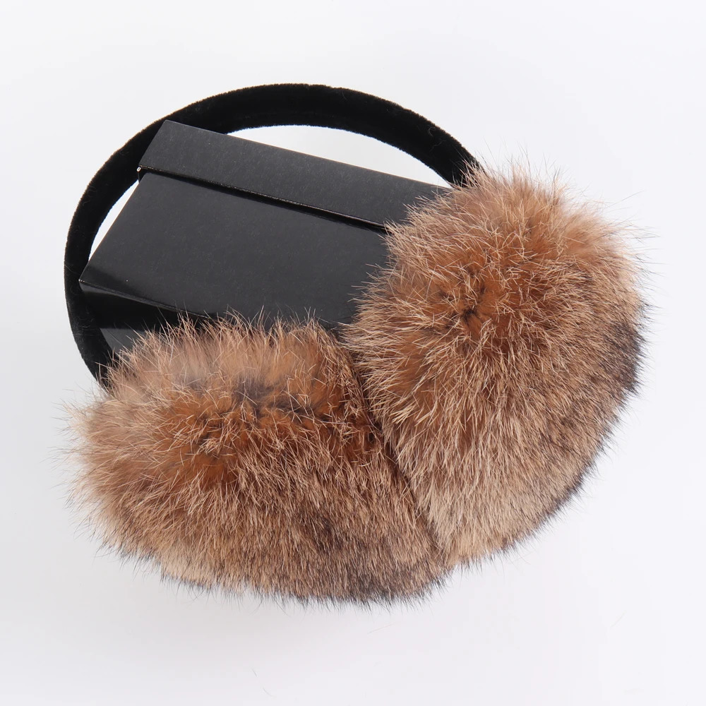 Russian womens winter 100% real rabbit fur earmuffs winter girls plush rabbit fur earmuffs womens warm rabbit fur earmuffs 241107