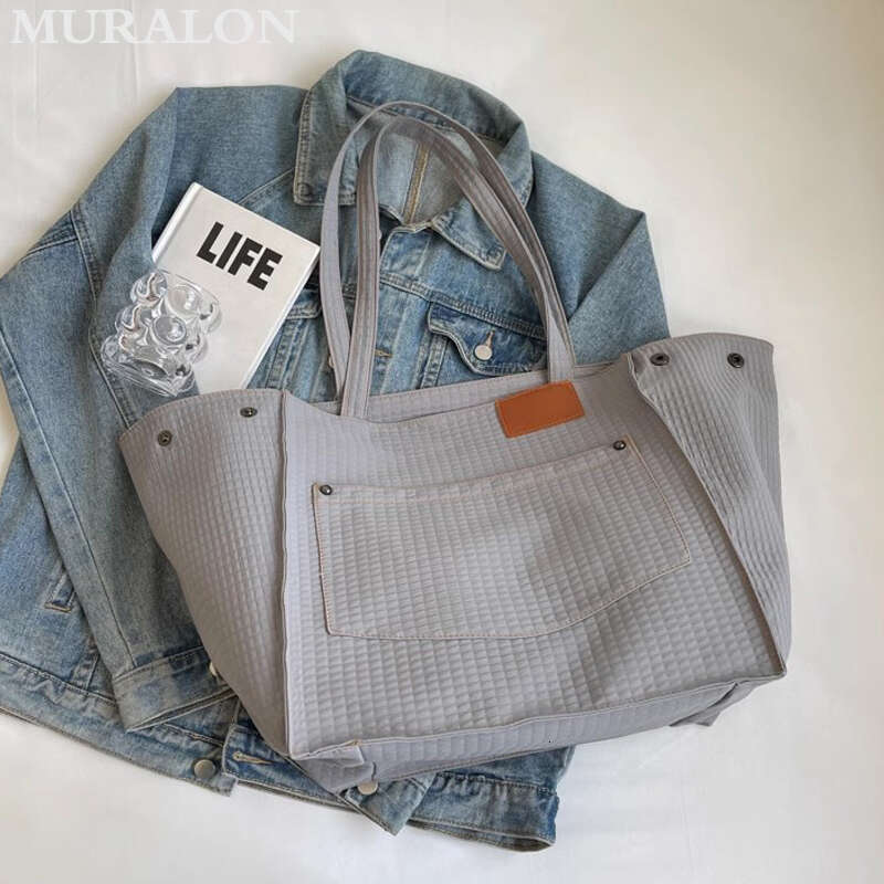 OLOEY Casual Large Capacity Nylon Tote Women 2024 New Fashion Commuter Shopping Single Shoulder Bag College Students