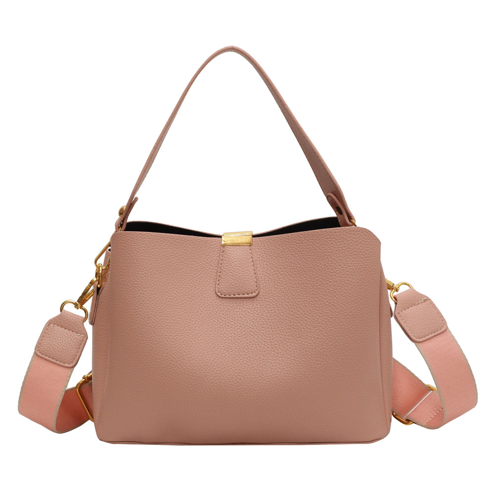 Women Luxury Shoulder Bag Large Capacity Bucket Satchel Bag Adjustable Strap Simple Underarm Bag Female Dating Bag