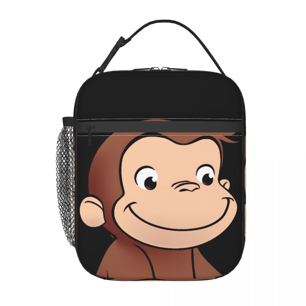 Curious George Books Thermal Insulated Lunch Bags Women Brown Monkey Portable Lunch Tote for School Outdoor Storage Food Box