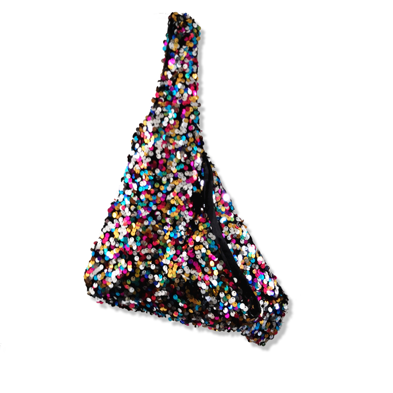 New Arrival Colorful Mermaid Sequins Hands Bags For Women Rainbow Sequin Beaded Vest Bag Female Casual Wrist Bag Japan Tote Lady