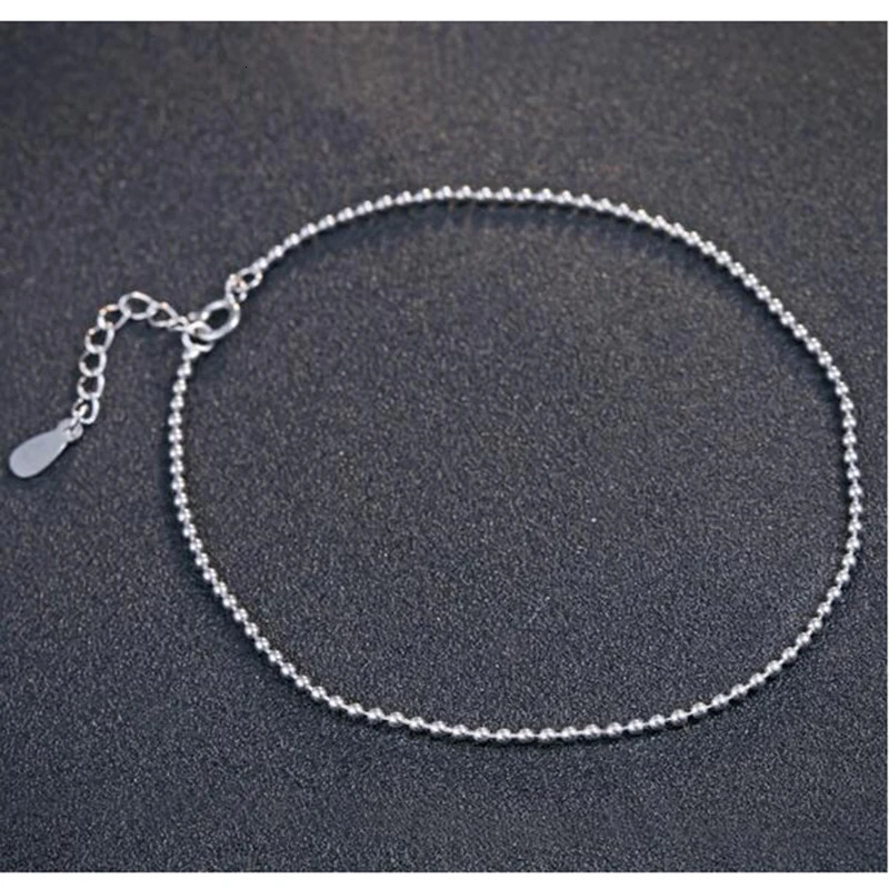 Sinya Classical Pure 925 Pure Silver Bead Chain Necklace Bracelet Length 213cm Suitable for Women and Girls Gift Maximum Promotion 241107