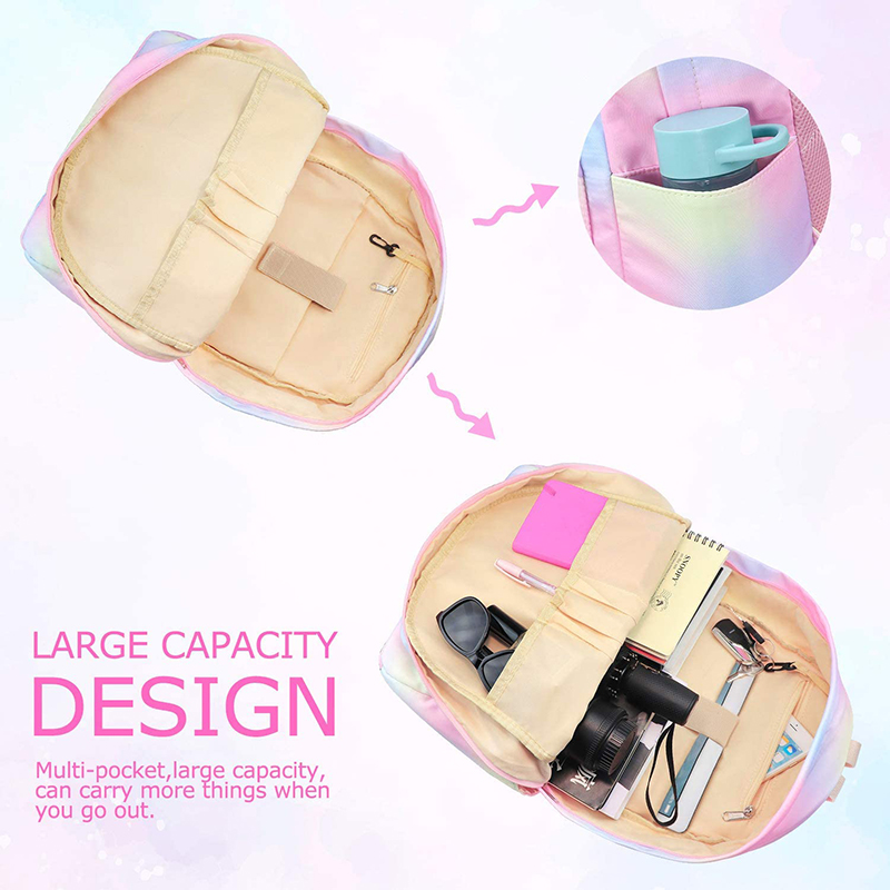 Cute Primary Girl Backpack Set Child Schoo Bag Korean Princess Waterproof Backpack For Teenager Lunch Boxes For Girls