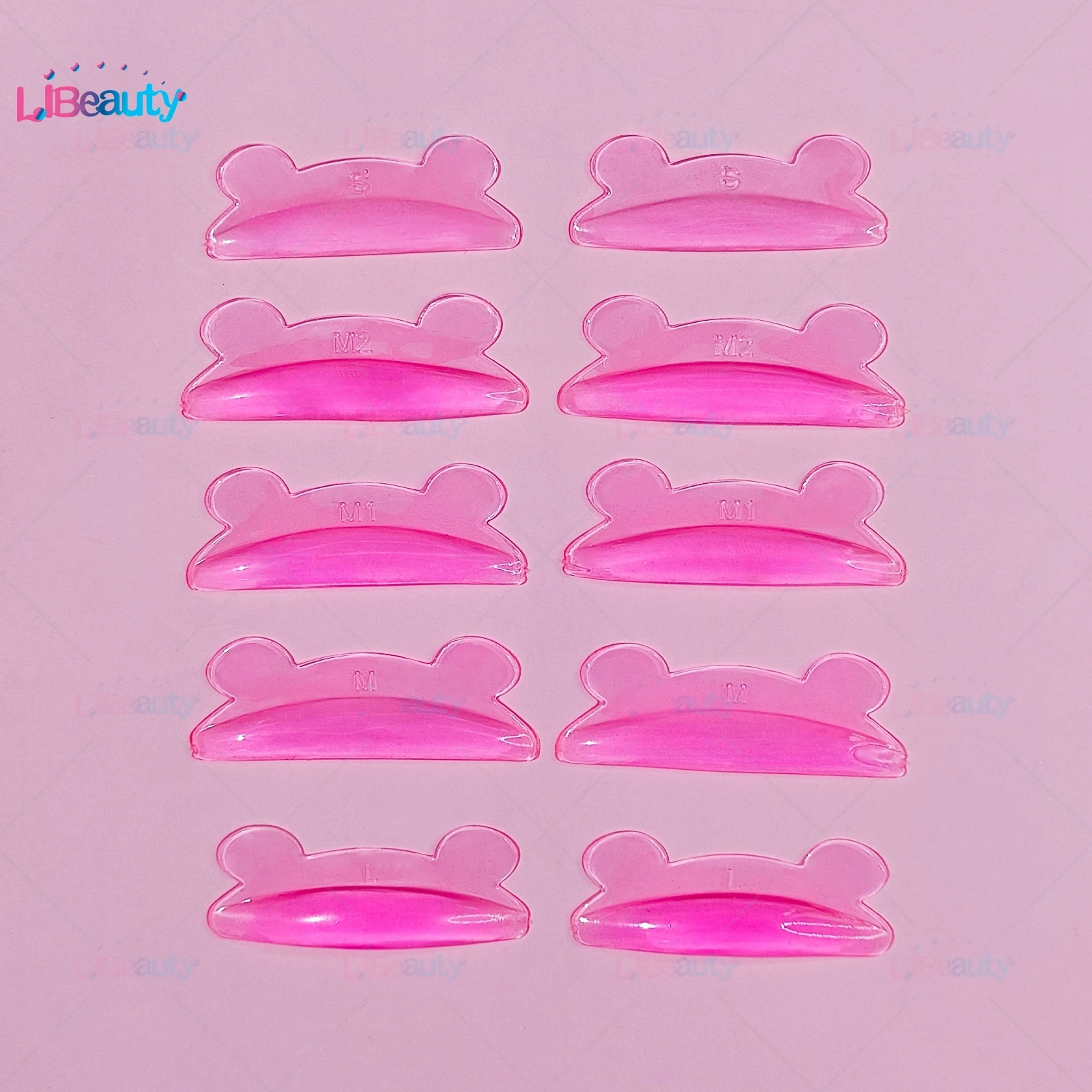 Libeauty 5 pairs of non adhesive silicone eyelash burn bar adhesive eyelash cover eyelash curler accessories female tools makeup 241107