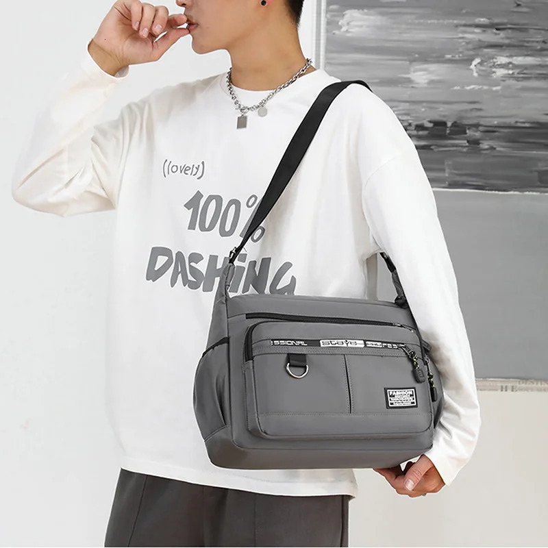 Mens Messenger Crossbody Shoulder Bags Men Small Sling Pack For Work Business Waterproof Oxford Packs Satchel Purse 241106