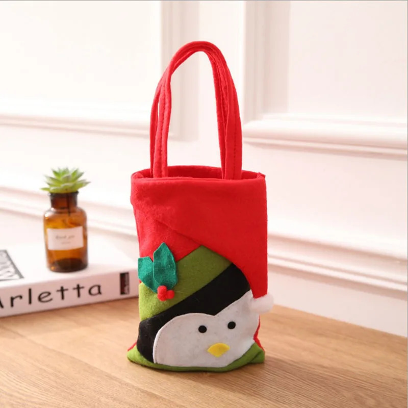 Snowman Elf Santa Claus Ginger Juice Bread Man Handbag Snowman Santa Claus Bag Christmas Gift Bag XMAS Childrens Candy Bag 241107