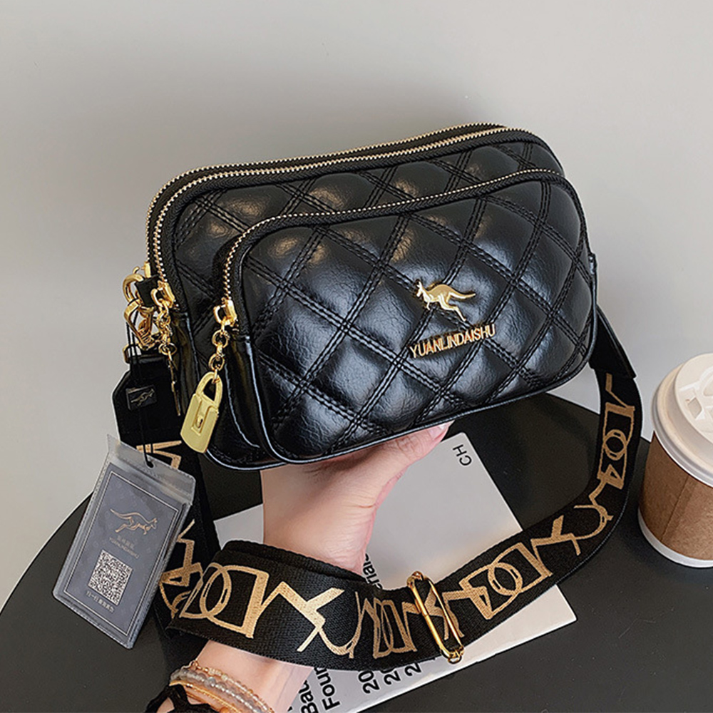 Fashion Women's Shoulder Chest Bag New Soft Leather Casual Cross Body Luxury Design Ladies Square Bag Wallet Mobile Phone Bag