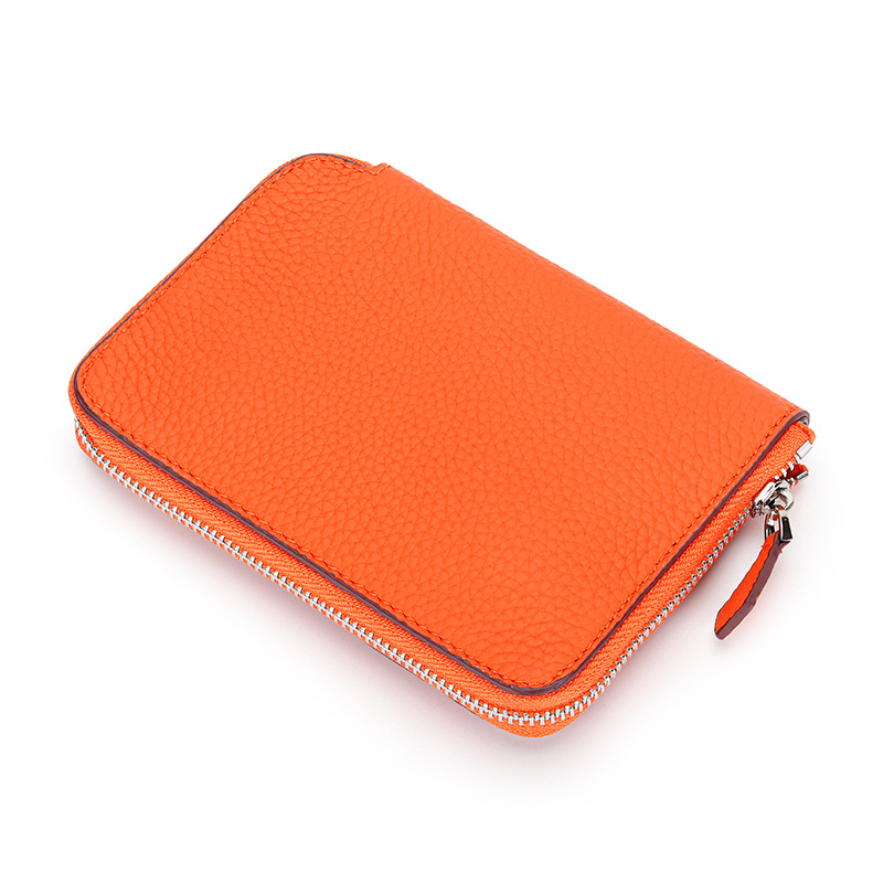 Genuine Leather Short Wallet Women Card Holders Luxury Brand Design Fashion Small Coin Purse Zipper Cowhide Men Slim Money Bag