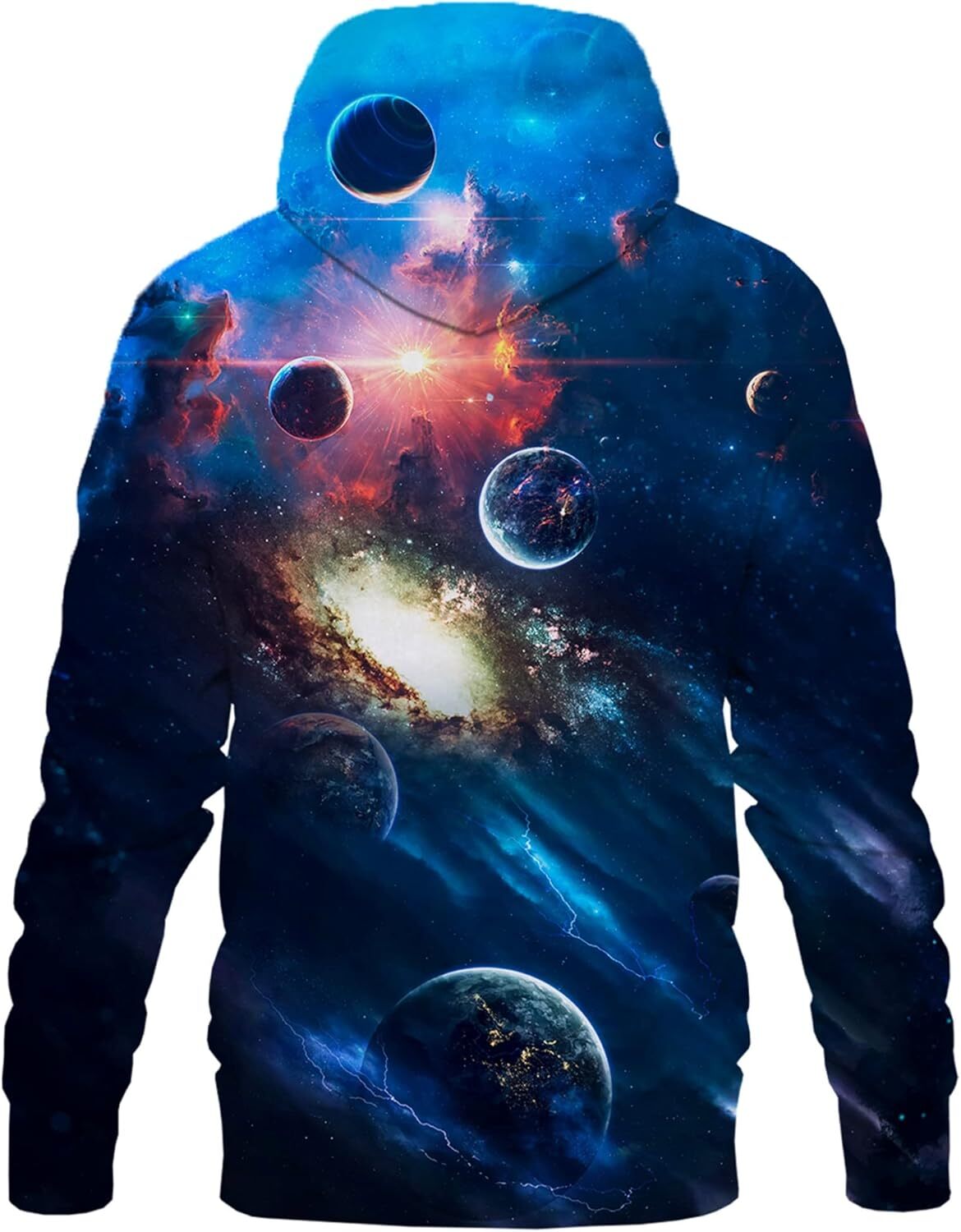 Hoodie for Mens Womens Unisex Adults 3D Printed Fashion Hoodies for Men Women Pullover Novelty Sweatshirts with Big Pockets Graphic Cool Starry Sky Pl