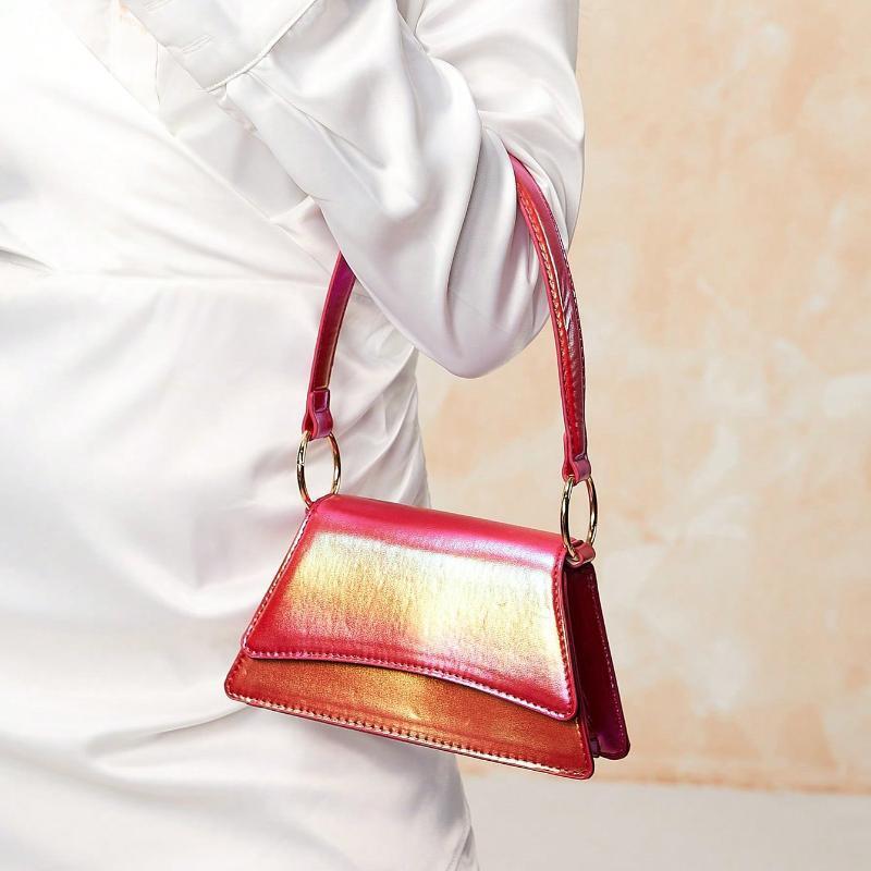 Fashion Handheld Red Underarm Baguette Bag Girl New Luxury Designer Shoulder Handbag Women's High-end Party Wedding Handbag New