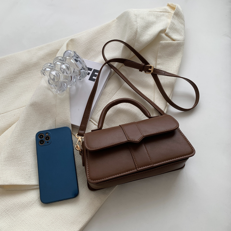 Pu Leather Shoulder Bag for Women Handbag - Fashion Crossbody Bags Vintage Underarm Bag Square Satchel (Black)