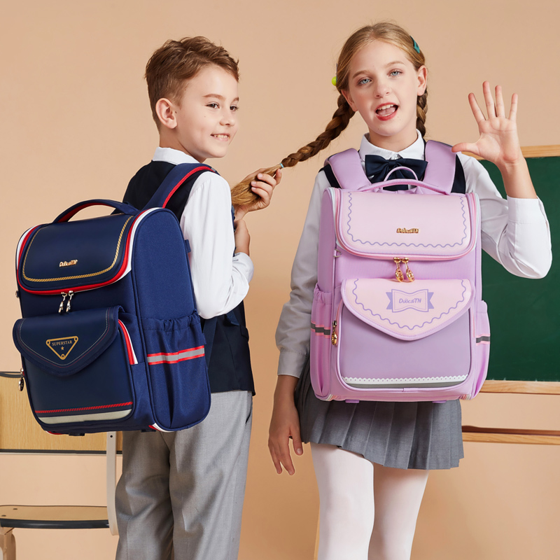 A stylish and large capacity children Kids student backpack that protects the spine for stress relief and comfort