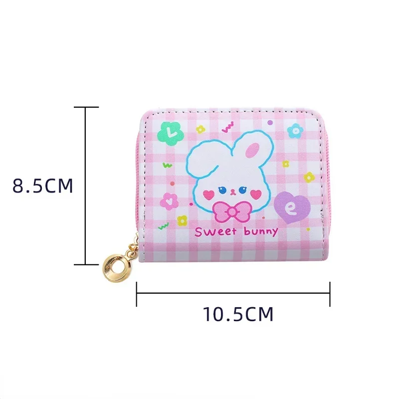 Student Mini Card Coin Purse Cartoon Zipper Kawaii Leather Women Coin Money Bags Fashion ID Business Credit Card Wallet Korean