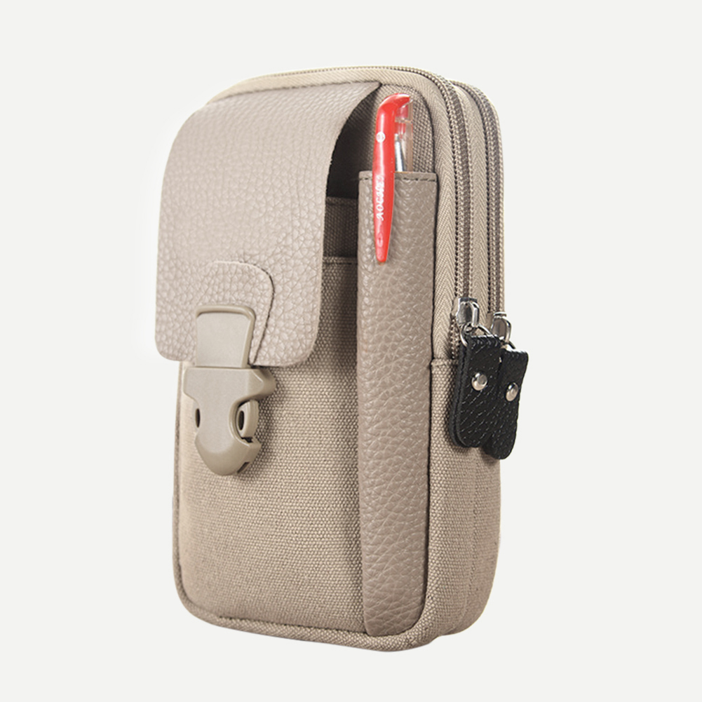 Outdoor Shopping Practical Supplies Canvas Men Waist Belt Bags Business Sports Casual Male Zip Mobile Phone Pouch