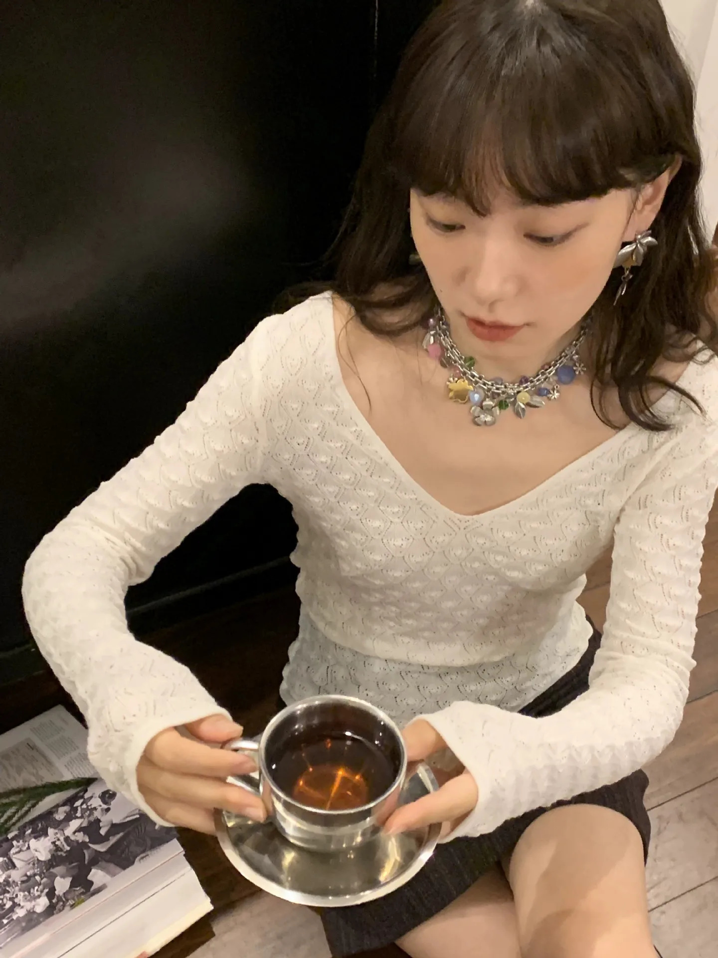 Y2K necklace jewelry DIY rainbow flower pendant necklace Korean fashion Kawaii Choker punk charm star pendant necklace 241107