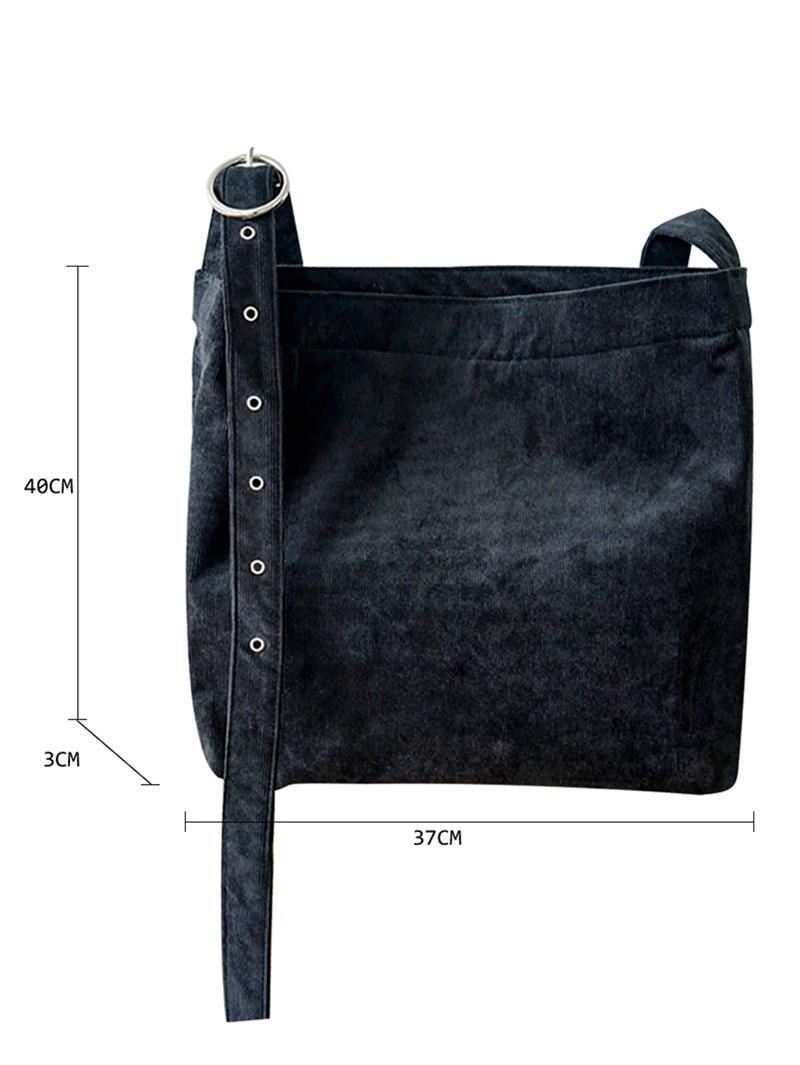 2019 Simple Corduroy Women's Shoulder Bag With Adjustable Strap Large Capacity Crossbody Messenger Bag Shopping Bags For Girls