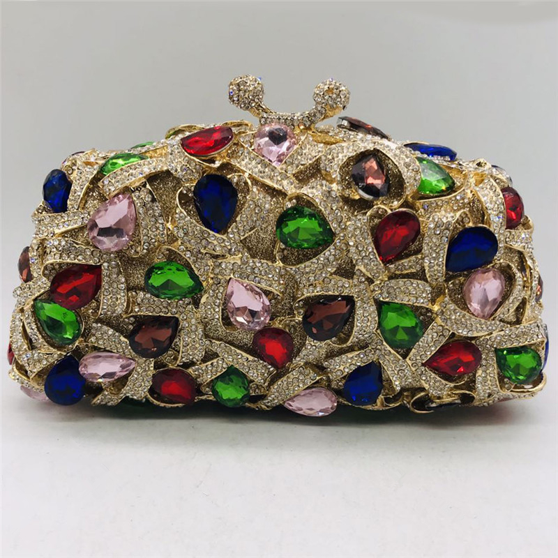 Latest Luxury Crystal Clutche African Bridal Wedding Party Purses Bag Women Shoulder Day Clutches Lady Fashion Glitter Handbags