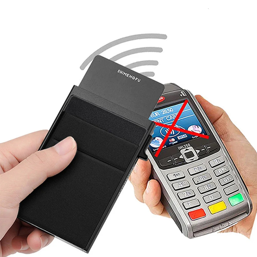 Rfid Credit Card Holder Men Thin Slim Mini Minimalist Wallets Metal Bank ID Cardholer Case Wallet for Carteras Choice 241029
