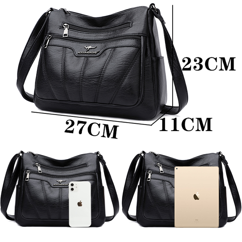 Soft PU Leather Women Bag Brand Designer Ladies Handbag Purses 2024 Luxury Female Shoulder Bag Large Capacity Crossbody Bags Sac