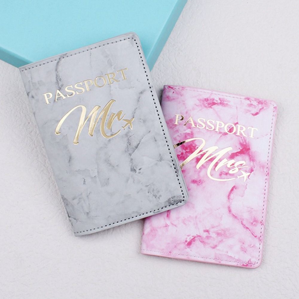 Fashion Marble Pattern Travel Couple Lovers Holder Passport Cover Wallet Purse ID Credit Card Bag