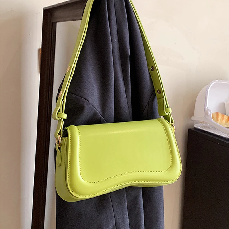 Temperament PU Leather Female Shoulder Bag Simple Fashion Crossbody Bags for Women Flap Handbags Sac A Main Femme New In Bolsas