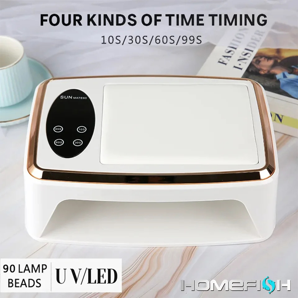 380W Professional Nail Dryer 90 Leds Nail Dryer UV Lamp for Curing All Gel Nail Polish Motion Sensing Manicure Pedicure 241106