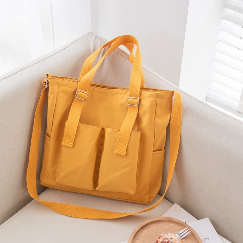 Waterproof Oxford Large Capacity Canvas Girl Shoulder Hand Bucket Bag Basket Female Crossbody Bags For Women Casual Tote Purses