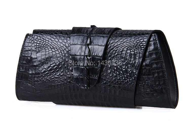 100% genuine crocodile skin leather women clutch wallets, 2016 fashion alligator skin women cross body clutch bag