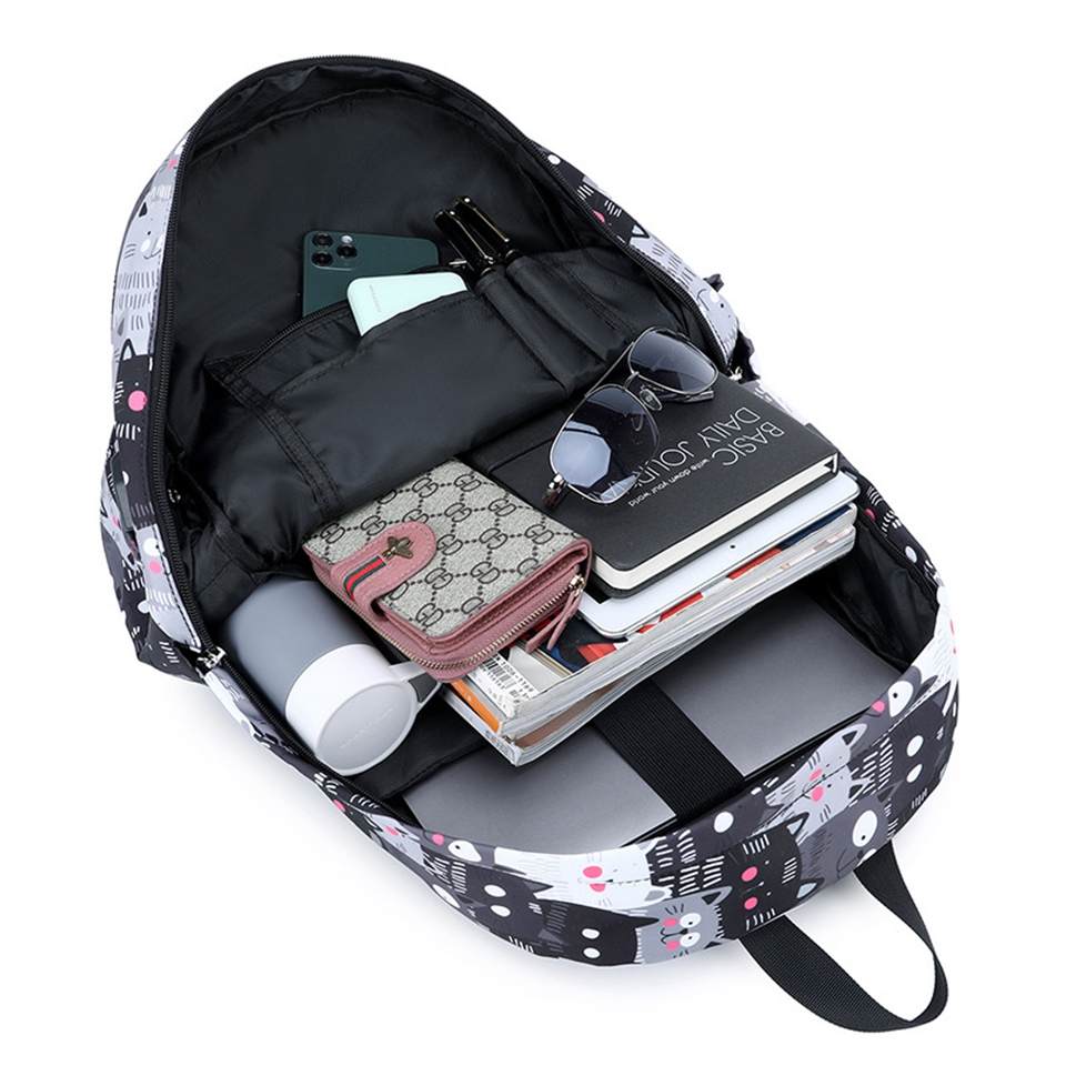 Waterproof School Kids Backpack Set Lightweight Girls Students School Bags Primary Children Bookbag Fits 14 Inch Laptop Bag