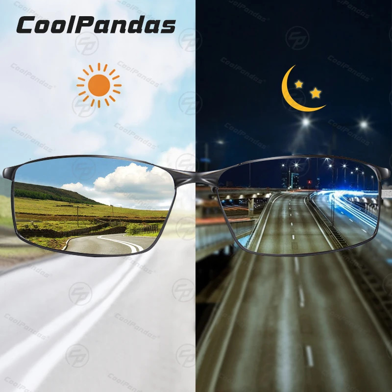 CoolPandas Classic Square Pochromic Sunglasses Mens Chameleon Womens Sunglasses Anti Driving Oculos de Sol 241106