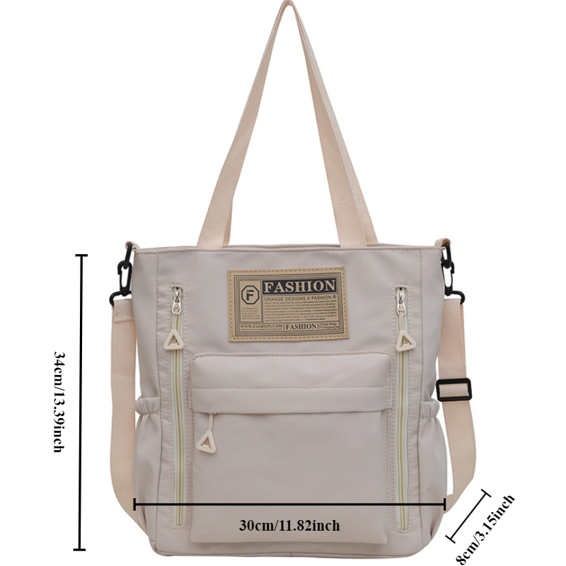 Newest Female Teens Students' Shoulder Bag Korean Style Contrast Color Handbag Stylish Nylon Korean Crossbody Shopping Bags