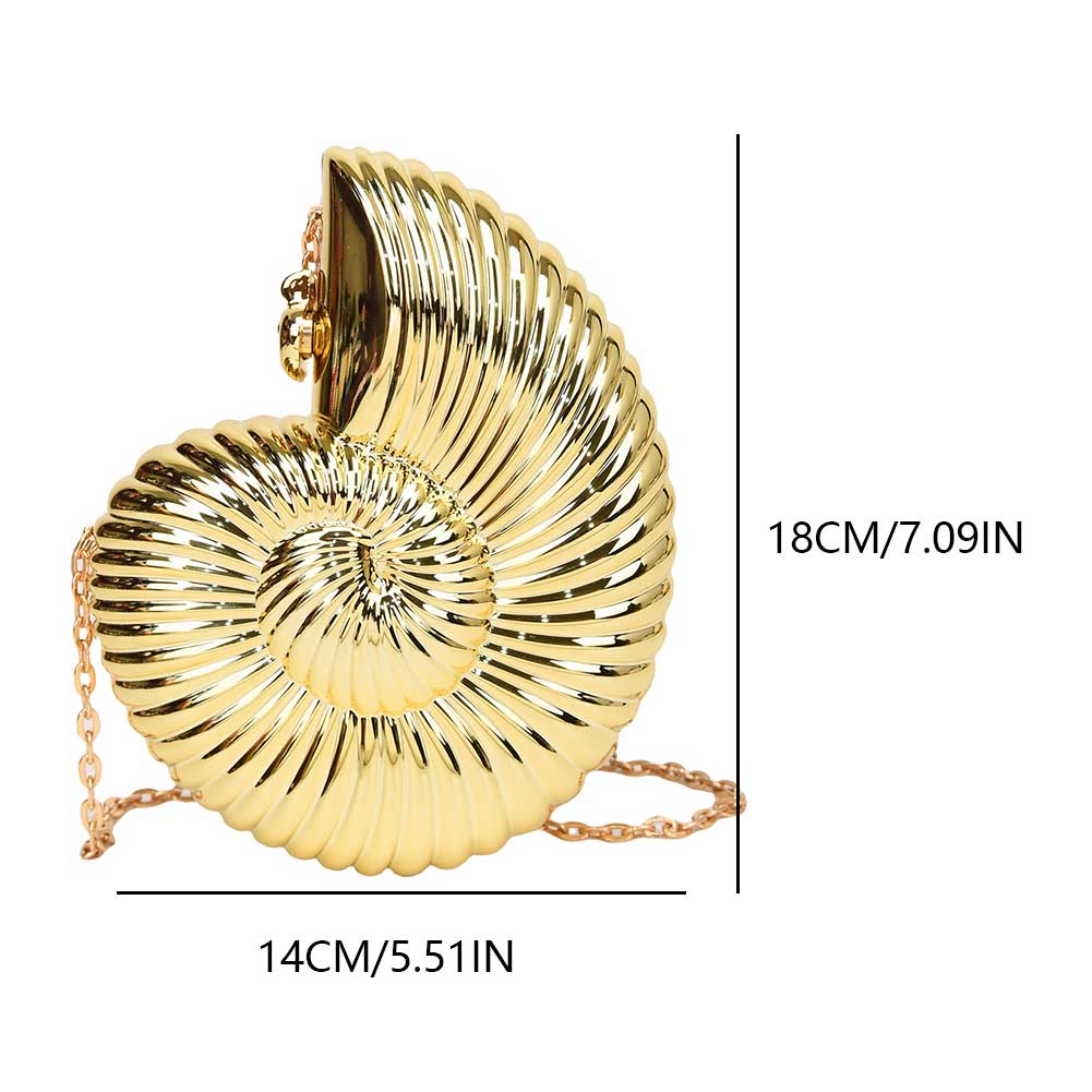 Conch Shape Evening Clutch Purse Acrylic Fashion Evening Bags Stylish Crossbody Bag Novelty Clutch Bag for Women Girls
