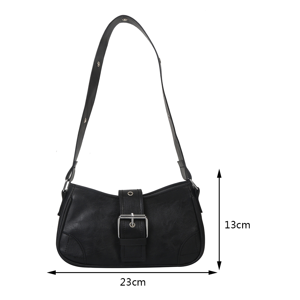 Women Armpit Bag Fashion Gothic Crescent Bag Solid Color Y2K for Lady Girl High-quality Large Bag for Birthday Gift