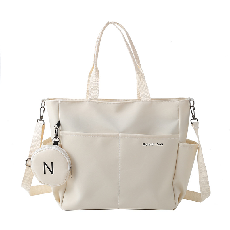 Womens Fashion Shoulder Bags Oxford Waterproof Tote Bag High-Capacity Simple Wide Strap Crossbody Student Computer Shoulder Bags